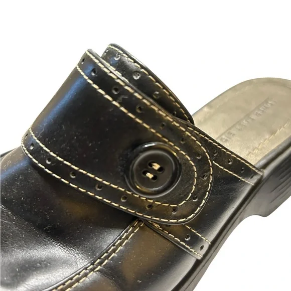 ⭐️SOLD⭐️ Vintage Y2K Lower East Side Black Chunky Platform Clogs | Size 10 - Picture 7 of 7